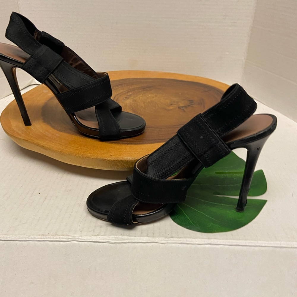 Tabitha Simmons Black Multi Bondage Strap Stiletto Heels